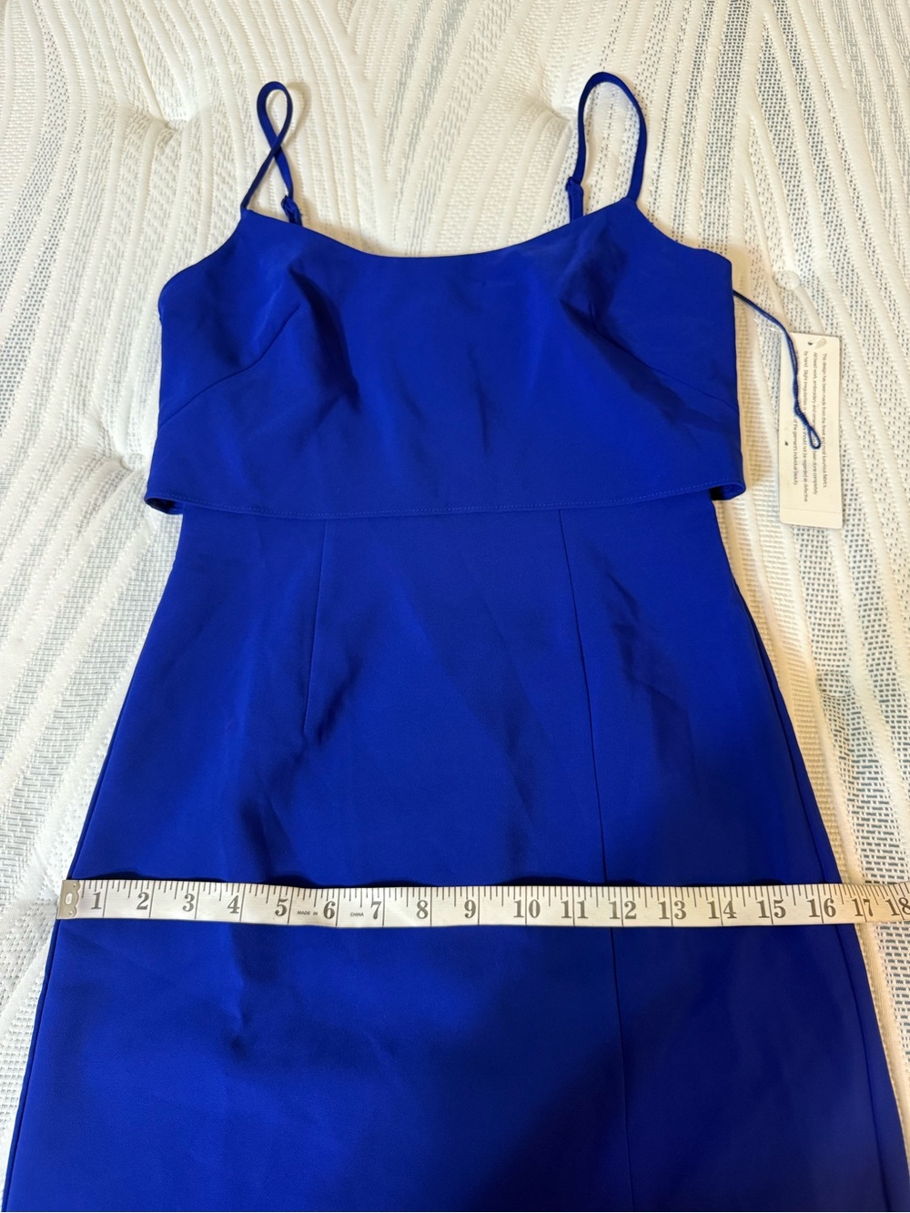 NWT Aidan by Adrianna Papell Cobalt Blue Fringe Midi Dress – Size 2 - Picture 16 of 16